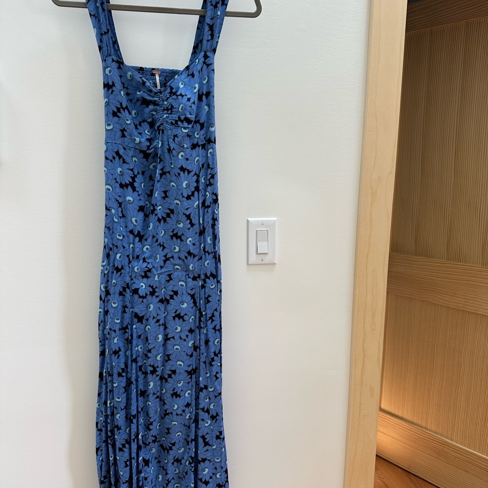 Free People Blue Floral Maxi Dress